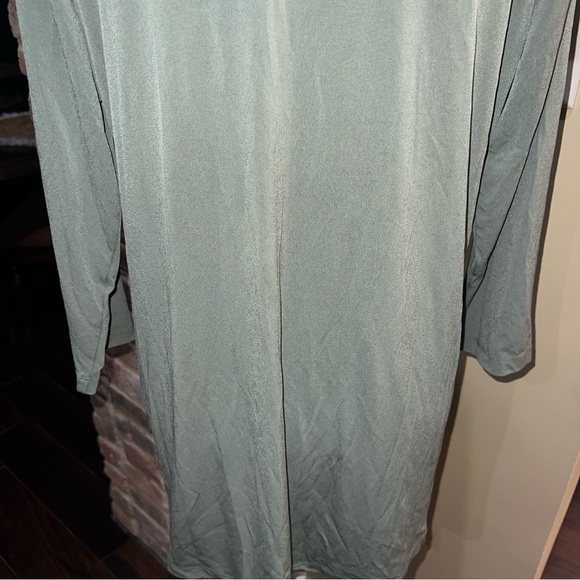 Christopher & Banks Blouse Womens Size Large 3/4 Sleeve Green Polyester Elastine - Picture 9 of 10